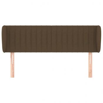 Kopfteil mit Ohren Dunkelbraun 147x23x78/88 cm Stoff