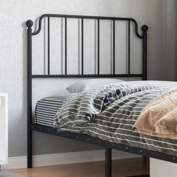 ARDEBO.de - Kopfteil Metall Schwarz 90 cm