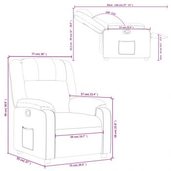Relaxsessel Taupe Stoff