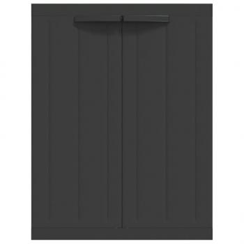 Gartenschrank Schwarz 65x37x85 cm PP