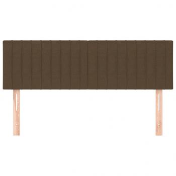 Kopfteile 2 Stk. Dunkelbraun 72x5x78/88 cm Stoff