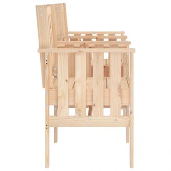 Gartenbank mit Tisch 2-Sitzer Massivholz Kiefer