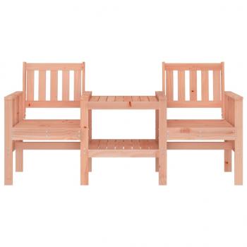 Gartenbank mit Tisch 2-Sitzer Massivholz Douglasie