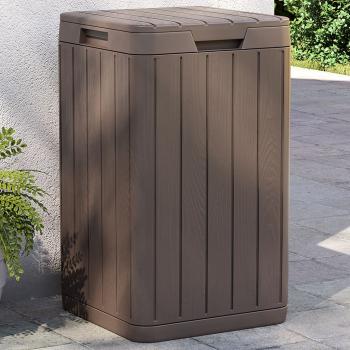 ARDEBO.de - Outdoor-Mülltonne Braun 38x38x65 cm PP