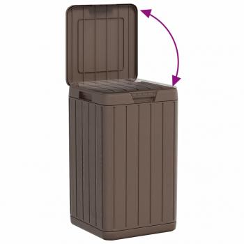 Outdoor-Mülltonne Braun 38x38x65 cm PP