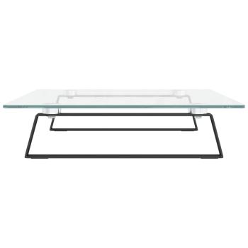 Monitorständer Schwarz 60x35x8 cm Hartglas und Metall