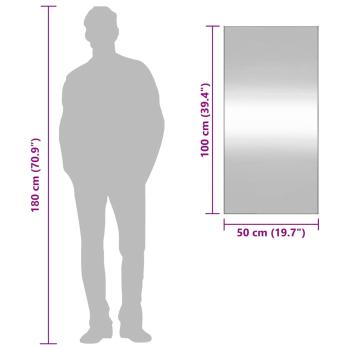 Wandspiegel 50x100 cm Glas Rechteckig