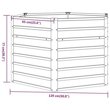 Hochbeet Rostig 129x129x77 cm Cortenstahl