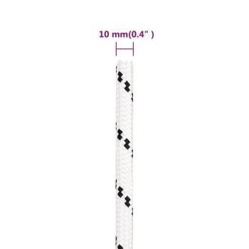 Bootsseil Geflochten Weiß 10 mmx25 m Polyester