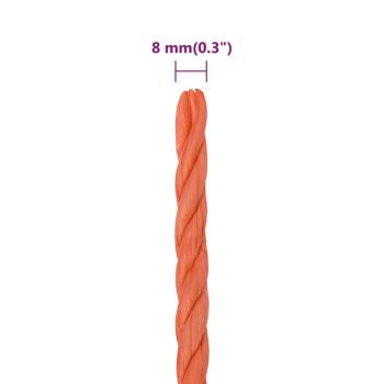 Arbeitsseil Orange 8 mm 50 m Polypropylen