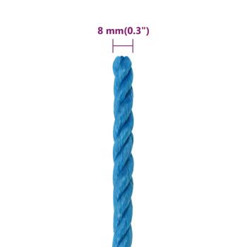 Arbeitsseil Blau 8 mm 50 m Polypropylen