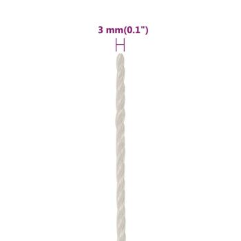 Arbeitsseil Weiß 3 mm 250 m Polypropylen