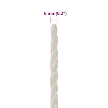 Arbeitsseil Weiß 6 mm 100 m Polypropylen