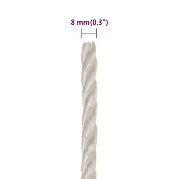 Arbeitsseil Weiß 8 mm 100 m Polypropylen