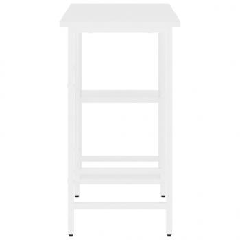 Computertisch Weiß 80x40x72 cm MDF und Metall