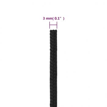 Bootsseil Schwarz 3 mm 250 m Polypropylen