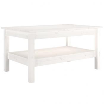 Couchtisch Weiß 80x50x40 cm Massivholz Kiefer