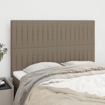 ARDEBO.de - Kopfteile 4 Stk. Taupe 72x5x78/88 cm Stoff