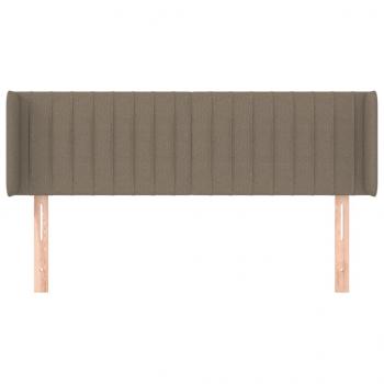 Kopfteil mit Ohren Taupe 147x16x78/88 cm Stoff