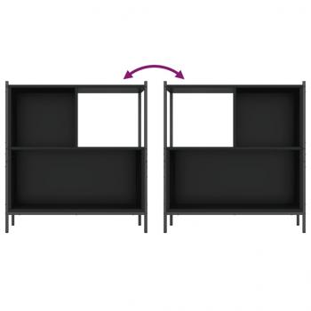Bücherregal Schwarz 72x28x77,5 cm Holzwerkstoff