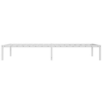 Bettgestell Metall Weiß 107x203 cm