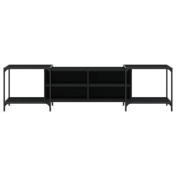 TV-Schrank Schwarz 203x37x50 cm Holzwerkstoff