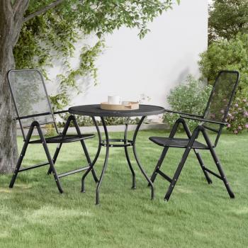 ARDEBO.de - Gartentisch Ø80x72 cm Streckmetall Anthrazit