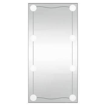 Wandspiegel mit LED-Leuchten 30x60 cm Glas Rechteckig