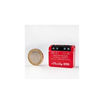 Shelly 1PM Mini Gen3 Relais, Schalter, WLAN, Bluetooth, 1 Kanal 8 A, mit Leistungsmessung, Unterputz (Shelly_1PM_Mini_G3)