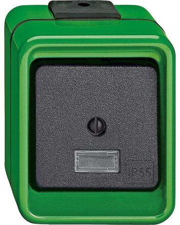ARDEBO.de Merten Wippschalter, Agrar, Wechsel, 16 AX, AC 250V, grün (370677)