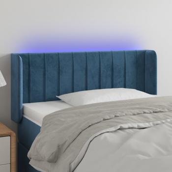 ARDEBO.de - LED Kopfteil Dunkelblau 83x16x78/88 cm Samt