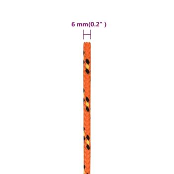 Bootsseil Orange 6 mm 100 m Polypropylen