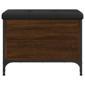 Sitzbank mit Stauraum Braun Eiche 62x42x45 cm Holzwerkstoff