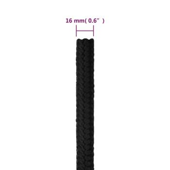 Bootsseil Schwarz 16 mm 25 m Polypropylen