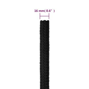Bootsseil Schwarz 16 mm 25 m Polypropylen