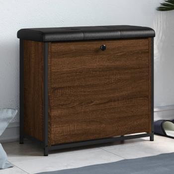ARDEBO.de - Schuhbank mit Klappe Braun Eichen-Optik 62x32x56 cm
