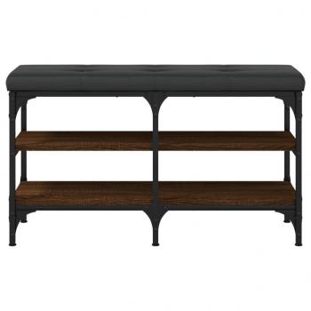 Schuhbank Braun Eichen-Optik 82x32x47 cm Holzwerkstoff