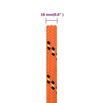 Bootsseil Orange 16 mm 25 m Polypropylen