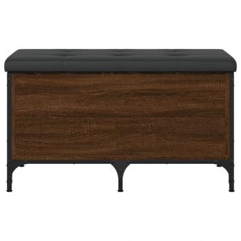 Sitzbank mit Stauraum Braun Eiche 82x42x45 cm Holzwerkstoff