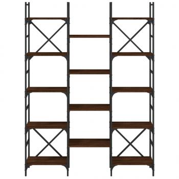 Bücherregal Braun Eichen-Optik 127,5x28,5x172,5cm Holzwerkstoff