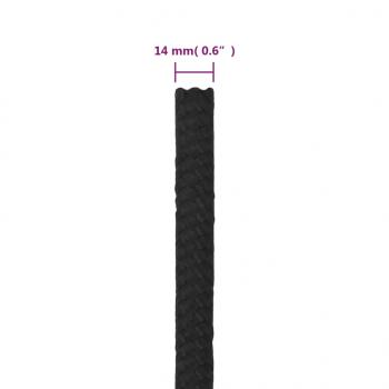 Bootsseil Schwarz 14 mm 100 m Polypropylen