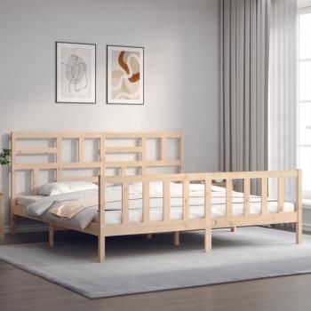 Massivholzbett mit Kopfteil