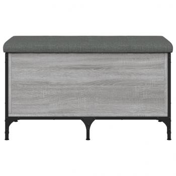 Sitzbank mit Stauraum Grau Sonoma 82x42x45 cm Holzwerkstoff