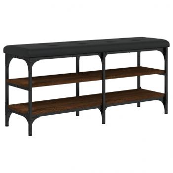 Schuhbank Braun Eichen-Optik 102x32x47 cm Holzwerkstoff