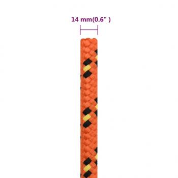 Bootsseil Orange 14 mm 25 m Polypropylen