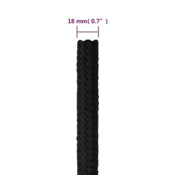 Bootsseil Schwarz 18 mm 50 m Polypropylen