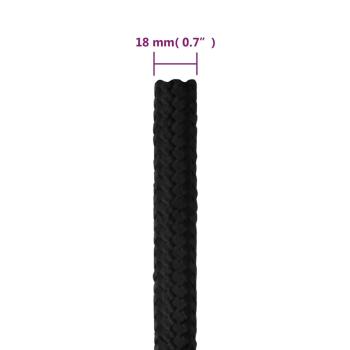 Bootsseil Schwarz 18 mm 50 m Polypropylen