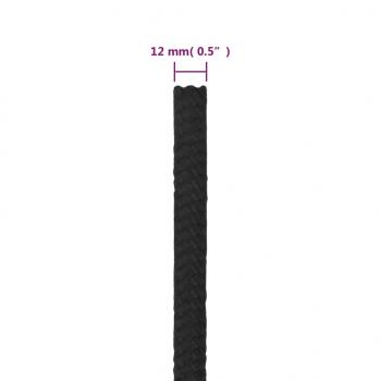 Bootsseil Schwarz 12 mm 250 m Polypropylen