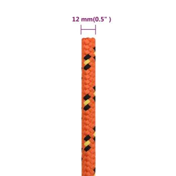 Bootsseil Orange 12 mm 100 m Polypropylen