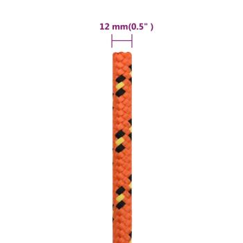 Bootsseil Orange 12 mm 100 m Polypropylen